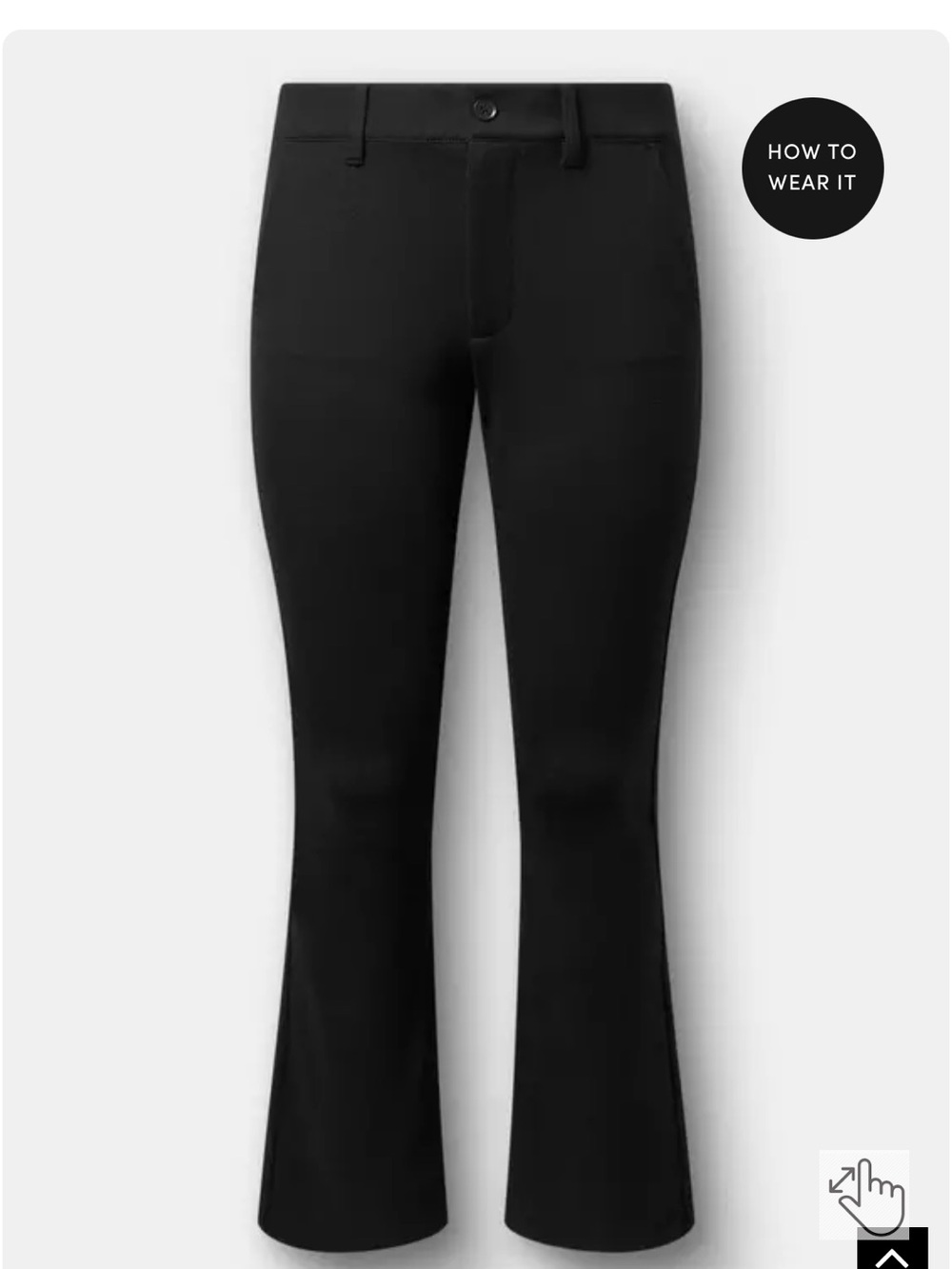 Torrid Studio Trouser Bootcut Ponte Pants Black